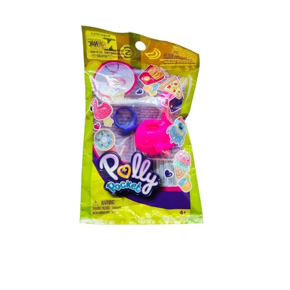 Polly Pocket Pink Flamingo Ring Tiny Takeaway Mini Figure Jewelry New